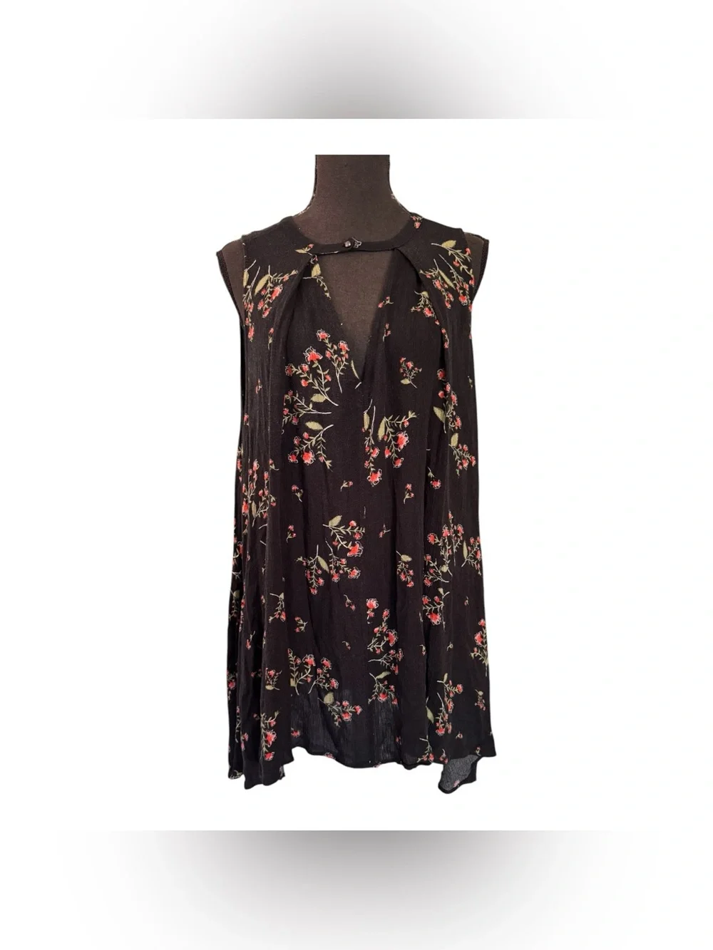Free People Tree Swing Sleeveless Printed mini Dress or Tunic Top , Size Small
